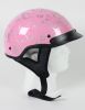 1VBYP - DOT VENTED PINK BONEYARD LADIES MOTORCYCLE HALF HELMET BEANIE HELMETS