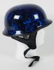 103BYB - DOT German BoneYard Blue Motorcycle Helmet