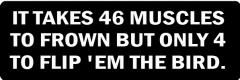 IT TAKES 46 MUSCLES TO FROWN BUT ONLY 4 TO FLIP 'EM THE BIRD (1 Dozen)