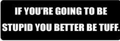 IF YOU'RE GOING TO BE STUPID YOU BETTER BE TUFF (1 Dozen)