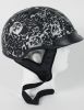 1MBYB - DOT Matte Bone Yard Black Shorty Motorcycle Helmet