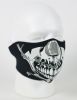 Face Mask - 1/2 Chrome Skull Face Neoprene