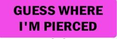 GUESS WHERE I'M PIERCED (1 Dozen)