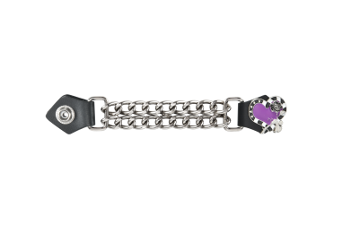 Heart Rose Purp Chrome Vest Extender