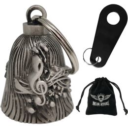 Dream Apparel Music Note Motorcycle Bell, for Good Luck and in 3-D, Light Weight, Impact Resistant