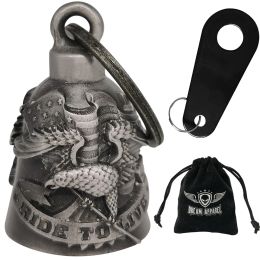 Dream Apparel Live to Ride with Eagle Motorcycle Bell, for Good Luck and in 3-D, Light Weight