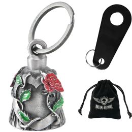 Heart with Red Rose Motorcycle Bell