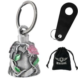 Heart with Pink Rose Motorcycle Bell