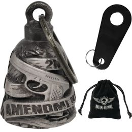 Dream Apparel 2ND AMEMNDMENT Motorcycle Bell, Good Luck and in 3-D, Light Weight, Impact Resistant