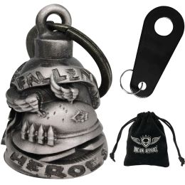 Dream Apparel Fallen Heros Motorcycle Bell, for Good Luck and in 3-D, Light Weight, Impact Resistant