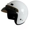 RMTW - DOT WHITE 3/4 Motorcycle Helmet. Three Quarter Helmet