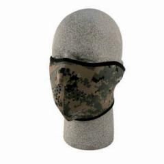 Face Mask - 1/2 Digital Green Camo Face Neoprene