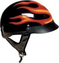 1F - DOT FLAME SHORTY MOTORCYCLE HELMET