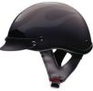 1FBF - DOT FLAT BLACK FLAME SHORTY MOTORCYCLE HELMET