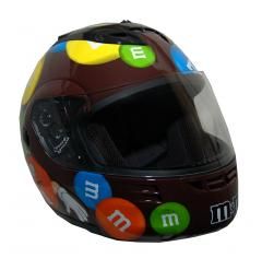 MODMM - M&M Licensed Full Face Brown Motorcycle Helmet