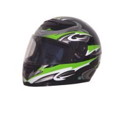 RZ80GG - DOT Full Face Green Graphic Motorcycle Helmet