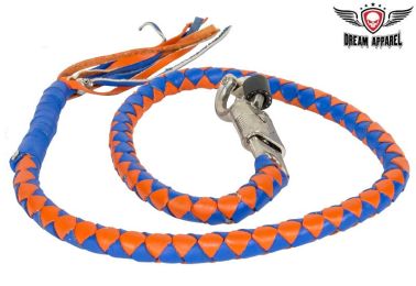 42" length Get Back Whip Blue & Orange