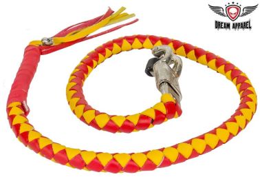 42" length Get Back Whip Red & Yellow