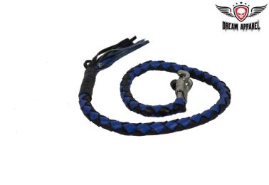 42" length 2" Black & Blue Get Back Whip for Motorcycles