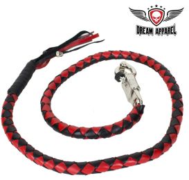 50" Inch Long Black And Red Get Back Whip