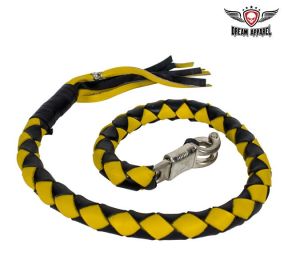 42" length 3" Black & Yellow Get Back Whip for Motorcycles