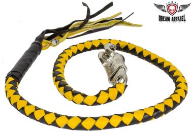 42" length Black & Yellow Get Back Whip For Motorcycles