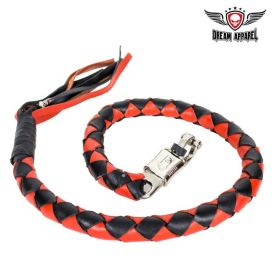 42" length 3" Black & Orange Get Back Whip for Motorcycles