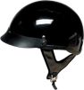 1GB - DOT GLOSS BLACK MOTORCYCLE HALF HELMET BEANIE HELMETS