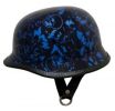 German BoneYard Blue Novelty Motorcycle Helmet