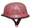 German BoneYard Pink Novelty Motorcycle Helmet