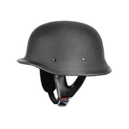 103F - DOT GERMAN FLAT BLACK MOTORCYCLE HELMET