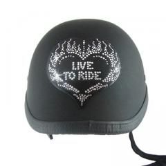 Rhinestone Helmet Patch - Heart