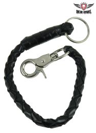 14" Black and Black Get Back Whip Key Chain