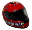 M&M Licensed Kids Red Full Face Motorcycle Helmet