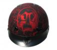 1FBYR - DOT Matte Bone Yard Red Motorcycle Helmet