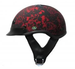 1FBYR - DOT Matte Bone Yard Red Motorcycle Helmet