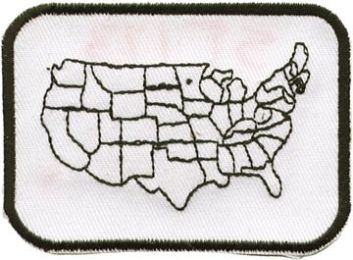 Country Map Motorcycle Patch