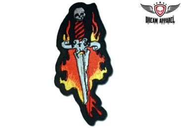 Dagger With Blood & Flames Patch