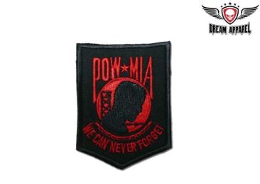 POW MIA We Can Never Forget Motorcycle Patch