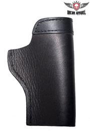 Black Leather Gun Holster For Bikers