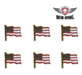 1" Golden American Flag Pin