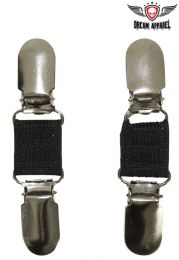 Biker Black Boot Clips