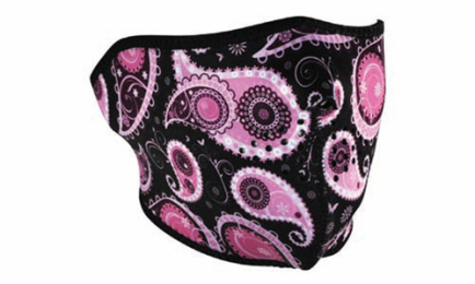 Face Mask - 1/2 Purple Paisley