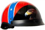 1RF - DOT REBEL FLAG SHORTY MOTORCYCLE HELMET