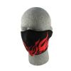 Face Mask - 1/2 Red Flames Neoprene