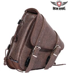 Brown PVC Solo Swing Arm Bag Left Side