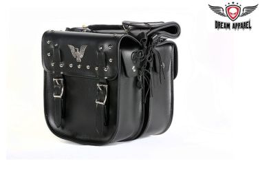 PVC Motorcycle Saddlebag With Heavy Duty Velcro Cover