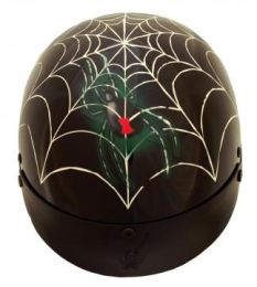 1SW - Spider Web Shorty DOT Motorcycle Helmet