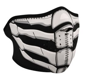 Face Mask - 1/2 Glow in the Dark Bone Breath Neoprene