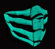 Face Mask - 1/2 Glow in the Dark Bone Breath Neoprene